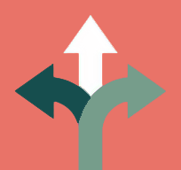 Imagen simbólica de caminos o decisiones Terapia para tomar decisiones importantes en pareja