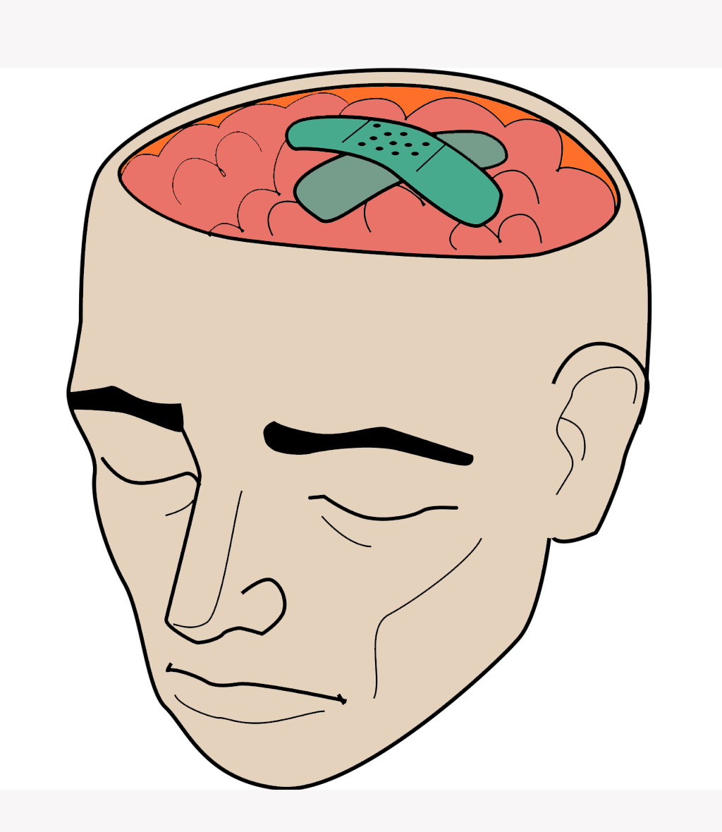 Representaci&oacute;n conceptual del trauma emocional y mental en tratamiento de psicolog&iacute;a