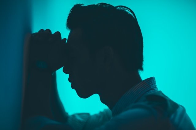 Sad persona after a romantic breakup