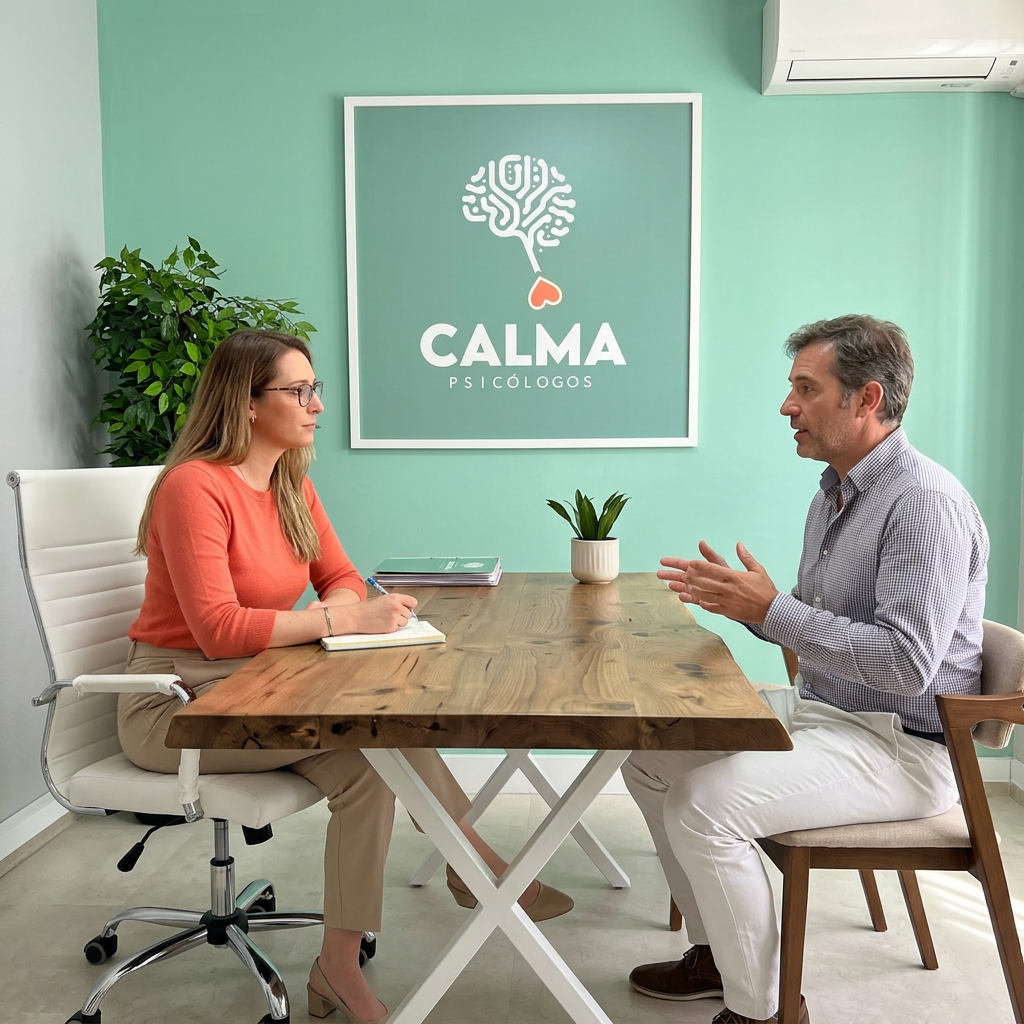 Individual therapy session at Calma Psicólogos in Fuengirola