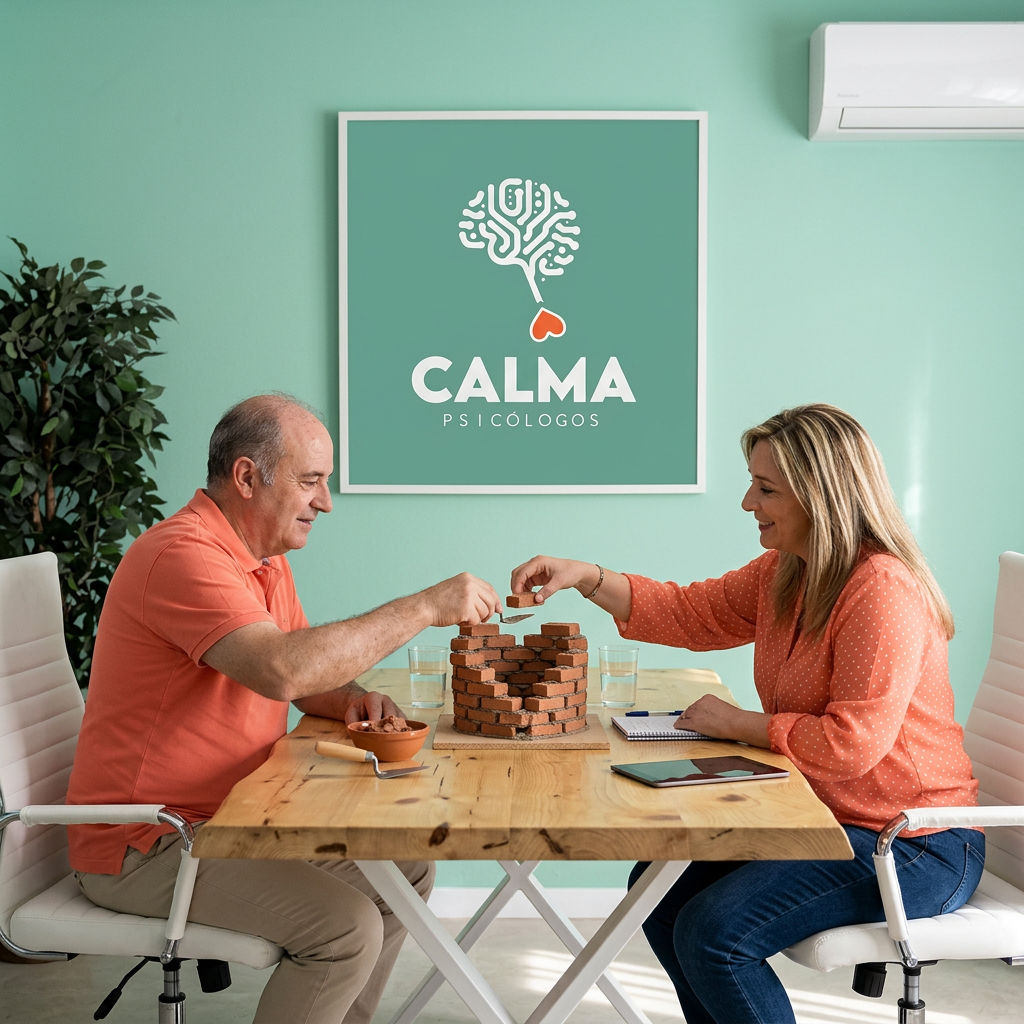 pareja construyendo un acuerdo en terapia de pareja en Calma Psicólogos en Mijas.