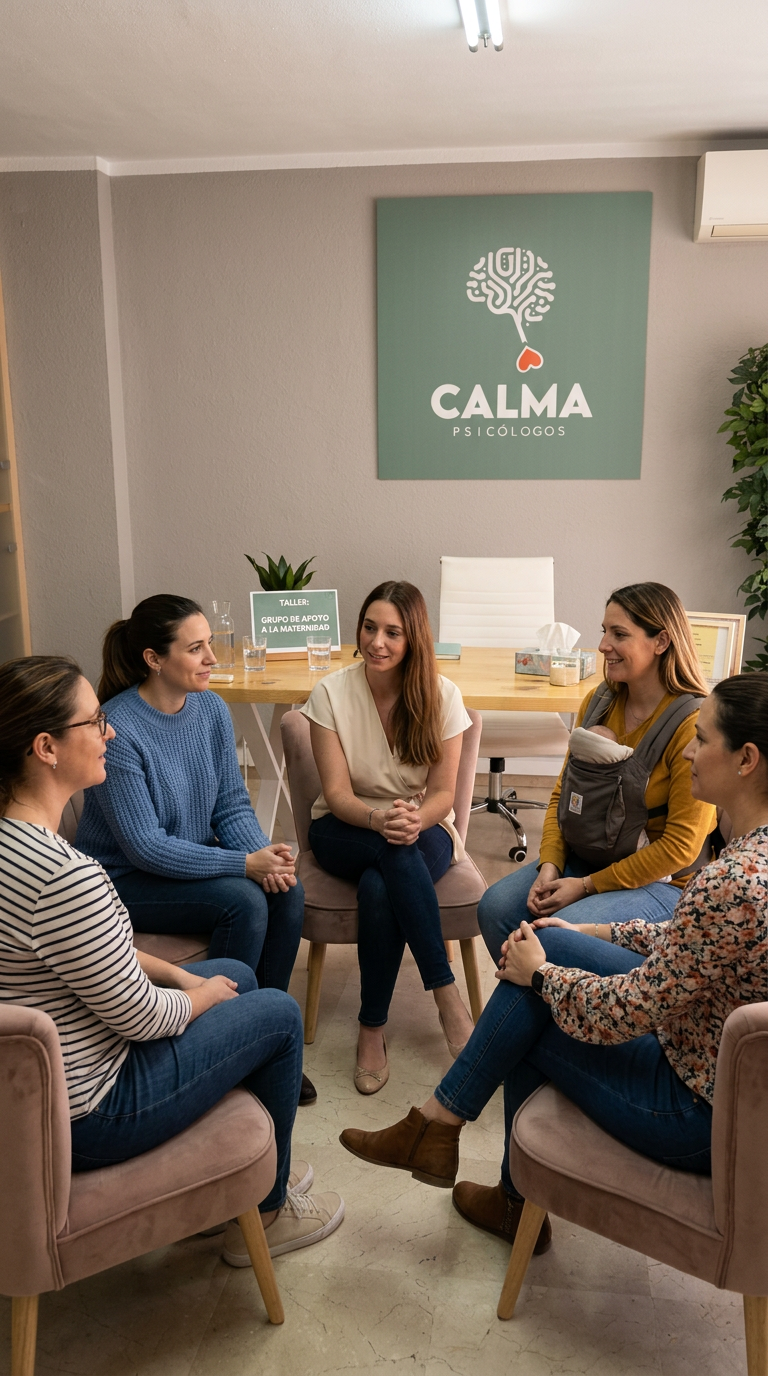 Grupo reducido de madres acompa&ntilde;ado por psic&oacute;logas en Fuengirola